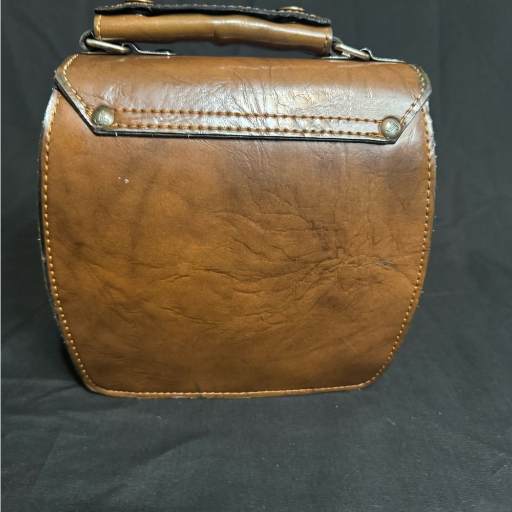 Brown vintage Leather handbag Bag - Picture 5 of 9